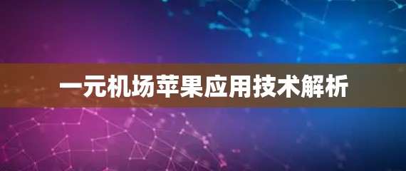一元机场苹果应用技术解析